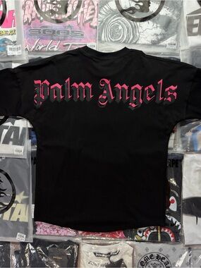 Palm Angels Double Logo Over T-shirt ‘Black’